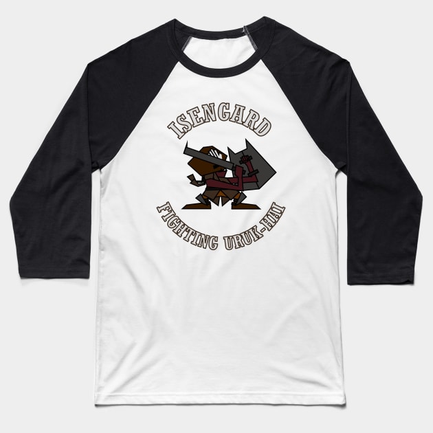 Isengard Fighting Uruk-Hai Baseball T-Shirt by IORS